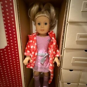 American Girl Pink and Red Doll with Accessories